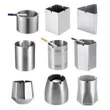 Load image into Gallery viewer, Ashtray KTV Stainless Steel Oversized Simple Anti-Gray Fly Windproof Commercial Lettering Ashtray