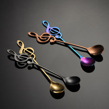 Lade das Bild in den Galerie-Viewer, 304 Stainless Steel Flatware Sets Colorful Music Notes Coffee Spoon Dessert Stirring Spoon