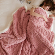 Load image into Gallery viewer, Version A Taffeta B Version Berber Fleece Blanket Autumn and Winter Jacquard Double Layer Thickened Leisure Blanket