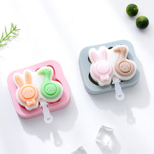 Load image into Gallery viewer, 2PC Rabbit Duck Silicone Ice Cream Mold Homemade DIY Ice Cream Cheese Popsicle