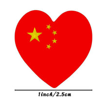 Load image into Gallery viewer, 2x500pcs Christmas Xmas Love Five-Pointed Star China the Five-Starred Red Flag Sticker Fabric Label tape
