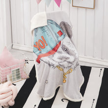 Lade das Bild in den Galerie-Viewer, Double Layer Thickened Cartoon Lambswool Flannel Children's Blanket Baby Blanket Gift Blanket