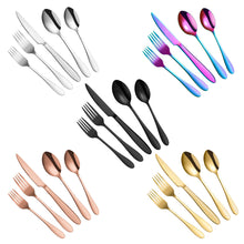 Lade das Bild in den Galerie-Viewer, 304 Stainless Steel Flatware Sets Steak Knife and Fork Spoon 5 Components 20PCs