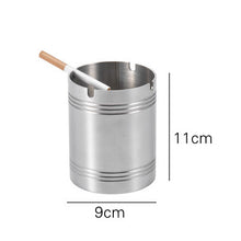 Load image into Gallery viewer, Ashtray KTV Stainless Steel Oversized Simple Anti-Gray Fly Windproof Commercial Lettering Ashtray