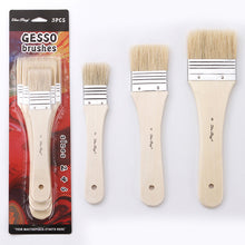 Load image into Gallery viewer, 3pcs Brush Set Log Rod Scrubbing Brush Watercolor Gouache Brush