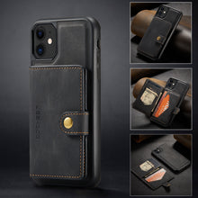 Load image into Gallery viewer, Removable Card Holder Wireless Charging Leather Phone Case for iPhone 13 Mini/Pro/Pro Max