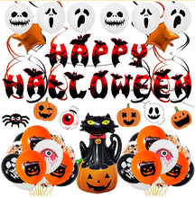 Lade das Bild in den Galerie-Viewer, 2x Halloween Xmas Christmas Gifts Decoration New Wansheng Aluminum Balloon Pumpkin Head Bat