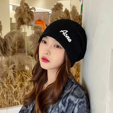 Load image into Gallery viewer, Warm Winter Knit Beanie Hats Letter Printing Mesh Red Thin Pile Style Autumn and Winter Warm Toe Cap Unisex