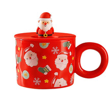 Lade das Bild in den Galerie-Viewer, Xmax Christmas Cup Gift Cartoon Ceramic with Lid Cute Student Office Good-looking Mark