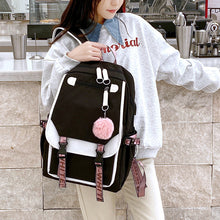 Load image into Gallery viewer, Backpack New Schoolbag Women's Thermal Transfer Oxford Cloth Large Capacity Middle School Student Travel