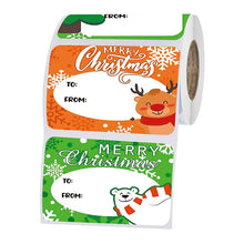 Lade das Bild in den Galerie-Viewer, 250PCs 6 Designs Square Merry Christmas Christmas Label Gift Stickers tape