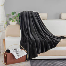Load image into Gallery viewer, Blanket Solid Color Flannel Blanket Thickened Double-Sided Fleece Sheets Nap Blanket Coral Fleece Blanket