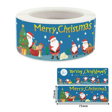 Lade das Bild in den Galerie-Viewer, 120PCs Rectangle Color Merry Label Christmas Sticker Gift Label tape