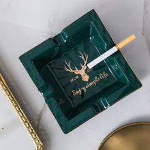 Lade das Bild in den Galerie-Viewer, Ashtray Ceramic Decorative Ash Tray Creative Household Square Cigar Ceramic Ashtray