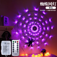 Load image into Gallery viewer, 2x Halloween Xmas Christmas Gifts Decoration Led Spider Net Light Atmosphere Layout Ghost Festival Props