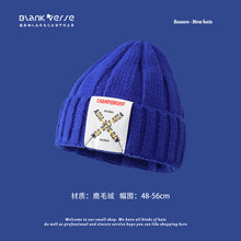 Lade das Bild in den Galerie-Viewer, Warm Winter Knit Beanie Hats Autumn and Winter Korean Style Fashion Windproof Woolen Cap Women Unisex
