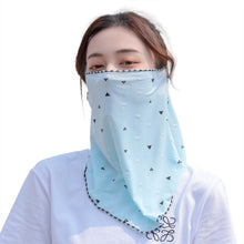 Lade das Bild in den Galerie-Viewer, 2PCs Ice Silk Ear Hanging Mask Breathable Face Towel Sunscreen Summer for Outdoor Cycling