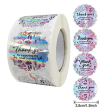 Load image into Gallery viewer, 2x500pcs Xmas Christmas Stickers Roll Label 4 Kinds of Chocolate Candy Gifts Thank You Laser Seal