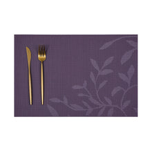 Lade das Bild in den Galerie-Viewer, 2PCs European Style Flower Pattern Western-Style Placemat PVC Heat Proof Mat Rectangular Table Mat