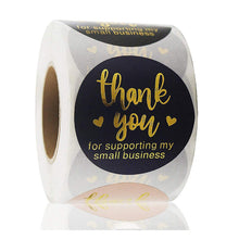 Load image into Gallery viewer, 2x500pcs Xmas Christmas Stickers Roll Label 4 Colors Bronzing Thank You Envelope Gift Packaging