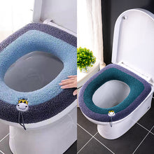 Load image into Gallery viewer, 3pcs Toilet Seat Cover Pads Autumn and Winter Zipper Winter Thicker Ring