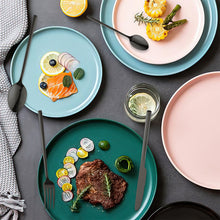 Lade das Bild in den Galerie-Viewer, 304 Stainless Steel Flatware Sets Golden Square Handle Steak Knife, Fork and Spoon 16pcs