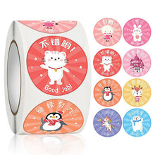 Load image into Gallery viewer, 2x500pcs Christmas Xmas Little Red Flower Thumb Heart Crown Cute Cat Animal Cartoon Stationery Stickers tape