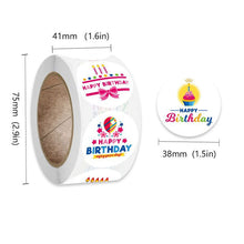 Lade das Bild in den Galerie-Viewer, 2x500pcs Christmas Xmas 8 Pattern Rainbow Bowknot Balloon Happy Birthday Birthday Sticker Label tape