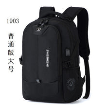 Load image into Gallery viewer, Backpack Swiss Black Men's Leisure Business Travel Large Capacity Student Schoolbag Men's Computer Bag