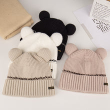 Lade das Bild in den Galerie-Viewer, Warm Winter Knit Beanie Hats Autumn New Mickey Ear Wool Retro Japanese Unisex