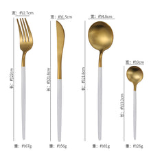 Lade das Bild in den Galerie-Viewer, 304 Stainless Steel Flatware Sets Spork 4-Piece Thick Steak Knife, Fork and Spoon Spork