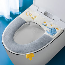 Load image into Gallery viewer, 3pcs Toilet Seat Cover Pads Winter Thicker Pad Cushion Zipper Ring Cushion
