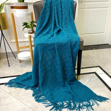 Lade das Bild in den Galerie-Viewer, Diamond Sofa Cover Cover Blanket Bed Blanket Knitted Blanket Air Conditioning Blanket Tassel Nap Blanket Blanket