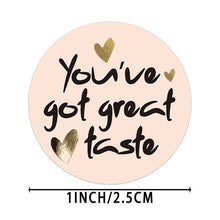 Load image into Gallery viewer, 2x500pcs Xmas Christmas Stickers Roll Label You 've Got Great Taste Gift Self-Adhesive s