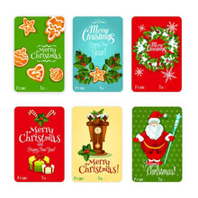 Lade das Bild in den Galerie-Viewer, 250PCs 6 Designs Square Christmas Label Merry Christmas Gift Stickers tape