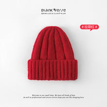 Load image into Gallery viewer, Warm Winter Knit Beanie Hats 2021 Korean Autumn and Winter Light Board Strip Women Unisex