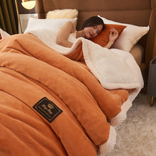 Load image into Gallery viewer, Milk Fiber Quilt Cover Berber Fleece Blanket Multi-Functional Blanket Quilt Cover Dual-Use Winter Warm