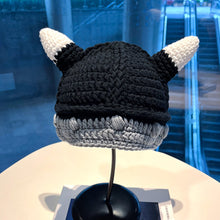 Lade das Bild in den Galerie-Viewer, Warm Winter Knit Beanie Hats 2022 Green Funny Wool Mask Head Cover Unisex
