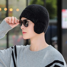 Lade das Bild in den Galerie-Viewer, Warm Winter Knit Beanie Hats Earflaps Cap Male Wool Pullover Thickened Unisex