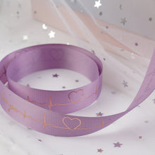 Load image into Gallery viewer, 2 Rolls Christmas Packing Materials 14 Colors 2.5cm*45M Thread Ribbon Heartbeat ECG Flowers Gift Ribbon