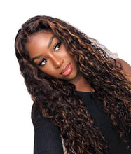 Load image into Gallery viewer, Women Wig African Mid-Length Curly Hair Gradient Color Monochrome Headgear W119