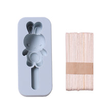 Load image into Gallery viewer, 2PC Silicone Mold Rabbit Bear Shape Silicone Mold Ice Tray Ice Cream Stick Mold