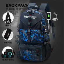 Lade das Bild in den Galerie-Viewer, Oxford Canvas Backpack Men's Hiking Backpack Outdoor Travel Backpack Middle School Student Schoolbag