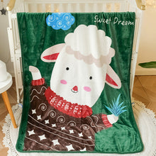 Load image into Gallery viewer, Flannel Children's Blanket Double-Layer Thickened Cloud Blanket Cartoon Coral Fleece Blanket