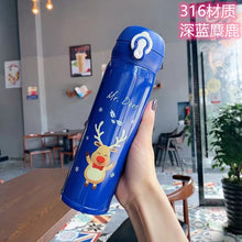 Lade das Bild in den Galerie-Viewer, Xmax Christmas Cup Gift Festival Insulation Children Cartoon Stainless Steel Bounce Cute New Year