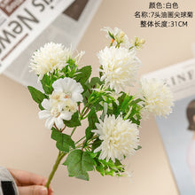 Load image into Gallery viewer, 2pcs 7-Head Oil Painting Tip Chrysanthemum Artificial Fake Flower Plants Home Decoration Wedding Bouquet