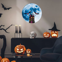 Lade das Bild in den Galerie-Viewer, 2PCs Halloween Wall Glass Decoration Blue Moon Glow Sticker