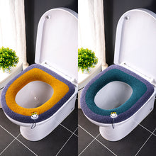 Load image into Gallery viewer, 3pcs Toilet Seat Cover Pads Autumn and Winter Zipper Winter Thicker Ring