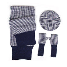 Lade das Bild in den Galerie-Viewer, Warm Winter Knit Beanie Hats European and American Women's Plaid Scarf Gloves Unisex