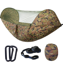 Load image into Gallery viewer, 290*140cm Camping Hammock Nylon Automatic Quick Unfolding Outdoor Sunshade Anti-Mosquito Hammock